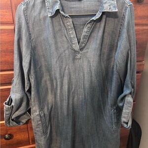 Velvet Heart Washed Denim-Look Dress